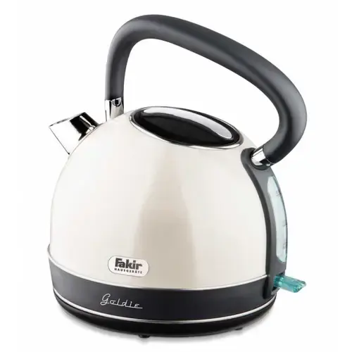 Fakir Goldie 1,7 L 2200 W Paslanmaz Çelik Su Isıtıcı - Krem