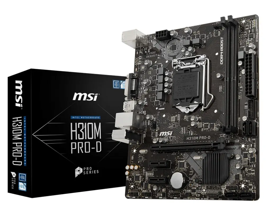 Msi H310M PRO-D Soket 1151 DDR4 2666MHz DVI USB3.1 mATX Anakart