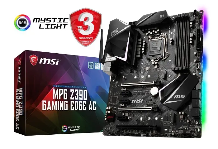 MSI MPG Z390 Gaming Edge AC Intel Z390 Soket 1151 DDR4 4400(OC)Mhz ATX Gaming Anakart