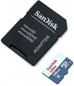 Sandisk microSDHC 128GB + SD Adapter 80MB/s C10 SDSQUNS-128G-GN6TA Micro SD Kart