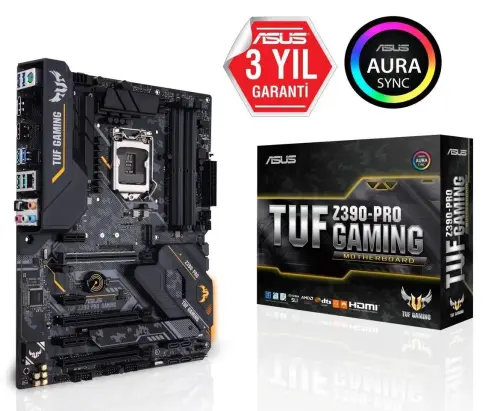 Asus Tuf Z390 - Pro Gaming Intel Z390 Soket 1151 DDR4 4266(O.C.)MHz ATX Gaming(Oyuncu) Anakart