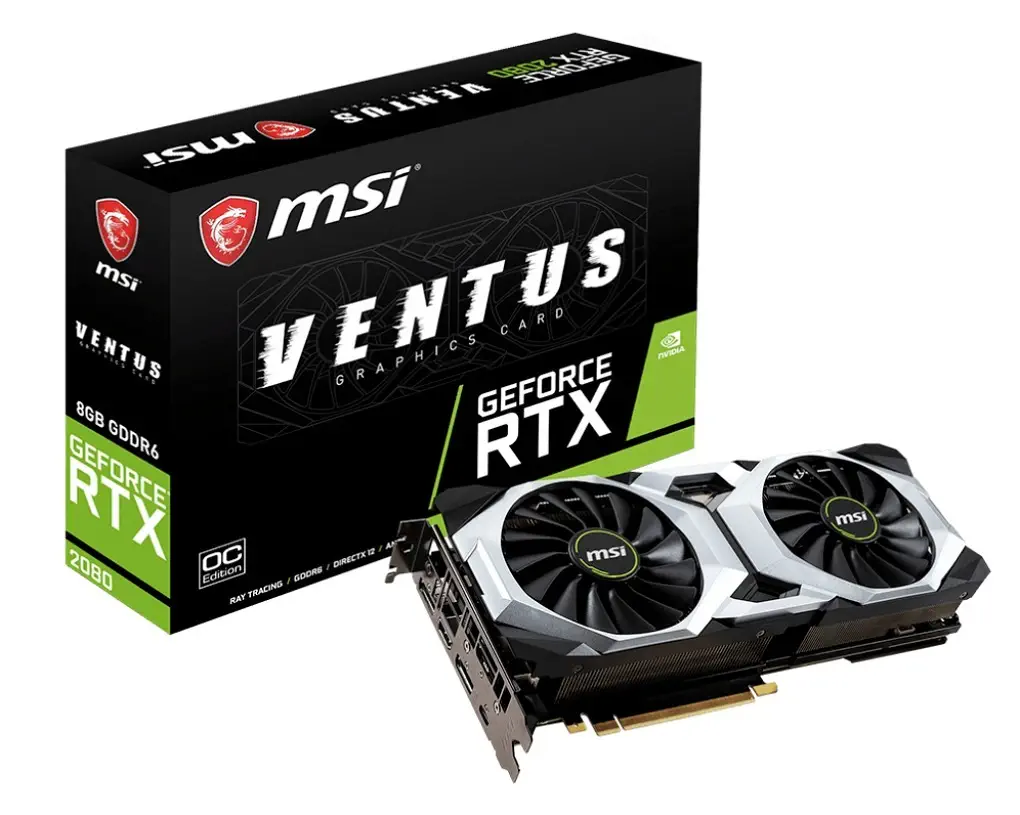 Msi GeForce RTX 2080 Ventus 8G OC 8GB GDDR6 256Bit DX12 Gaming Ekran Kartı