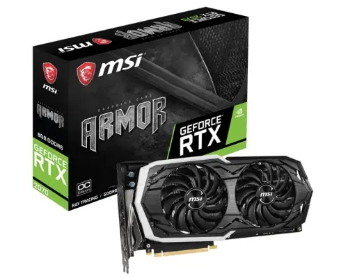 Msi GeForce RTX 2070 Armor  OC 8GB GDDR6 256Bit DX12 Gaming Ekran Kartı