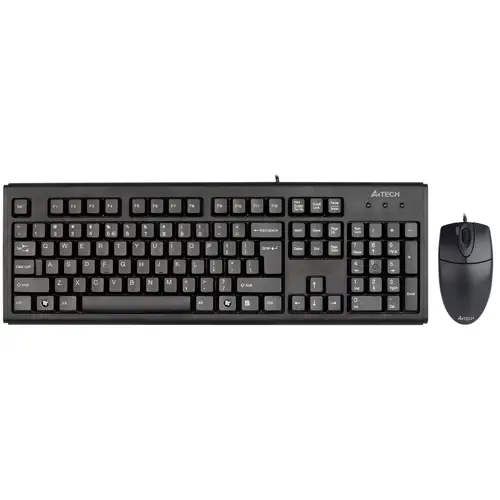 A4 Tech KM-72620D Optik PS/2 Q Tr Kablolu Siyah Klavye & Mouse Set