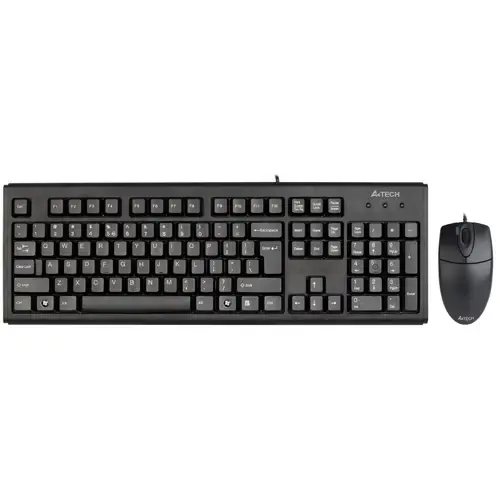 A4 Tech KM-72620D Optik PS/2 Q Tr Kablolu Siyah Klavye & Mouse Set