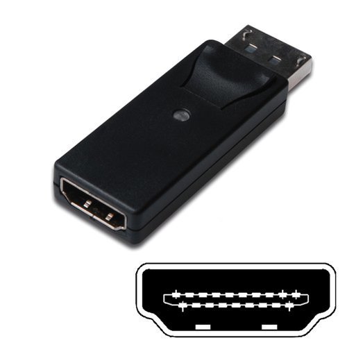 Digitus AK-340602-000-S DP Erkek - HDMI A Dişi Siyah DisplayPort (DP) - HDMI Adaptörü