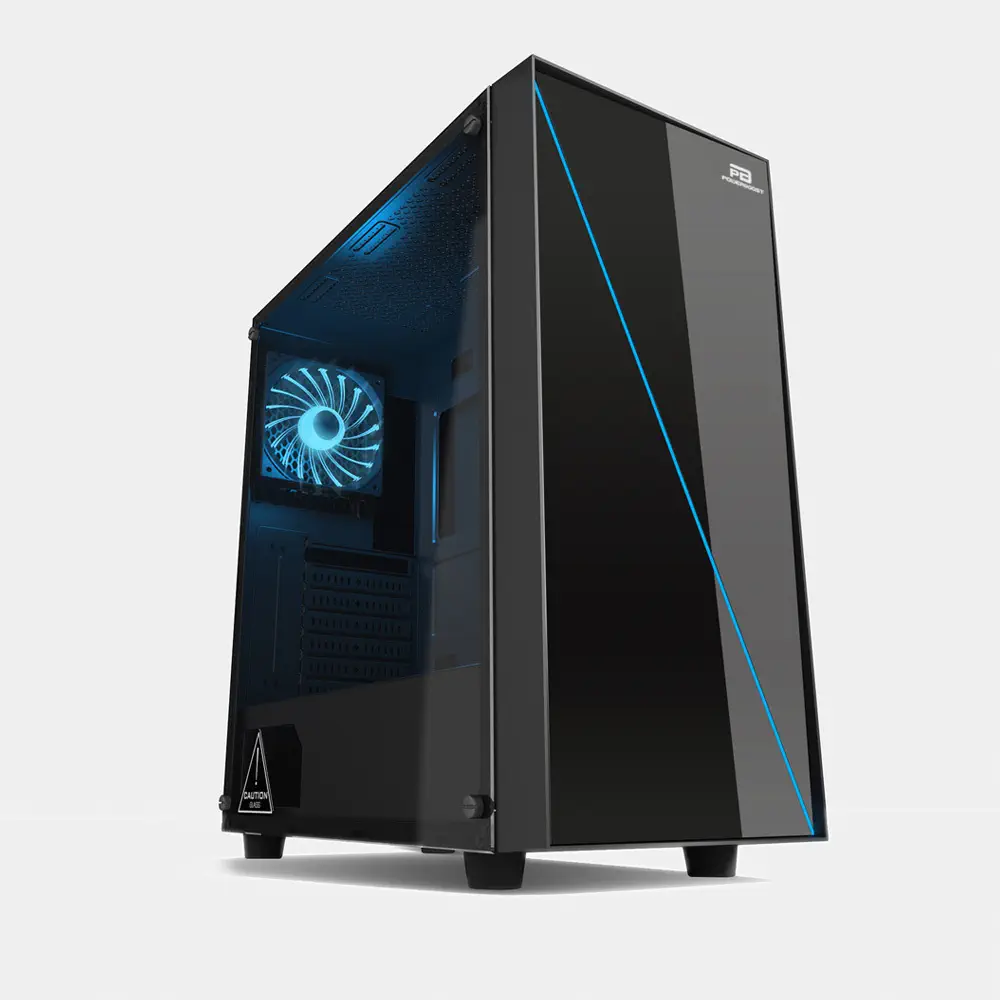 Power Boost JBST-X-52 USB 3.0 Cam Panelli RGB Fanlı Gaming Kasa (PSU Yok)