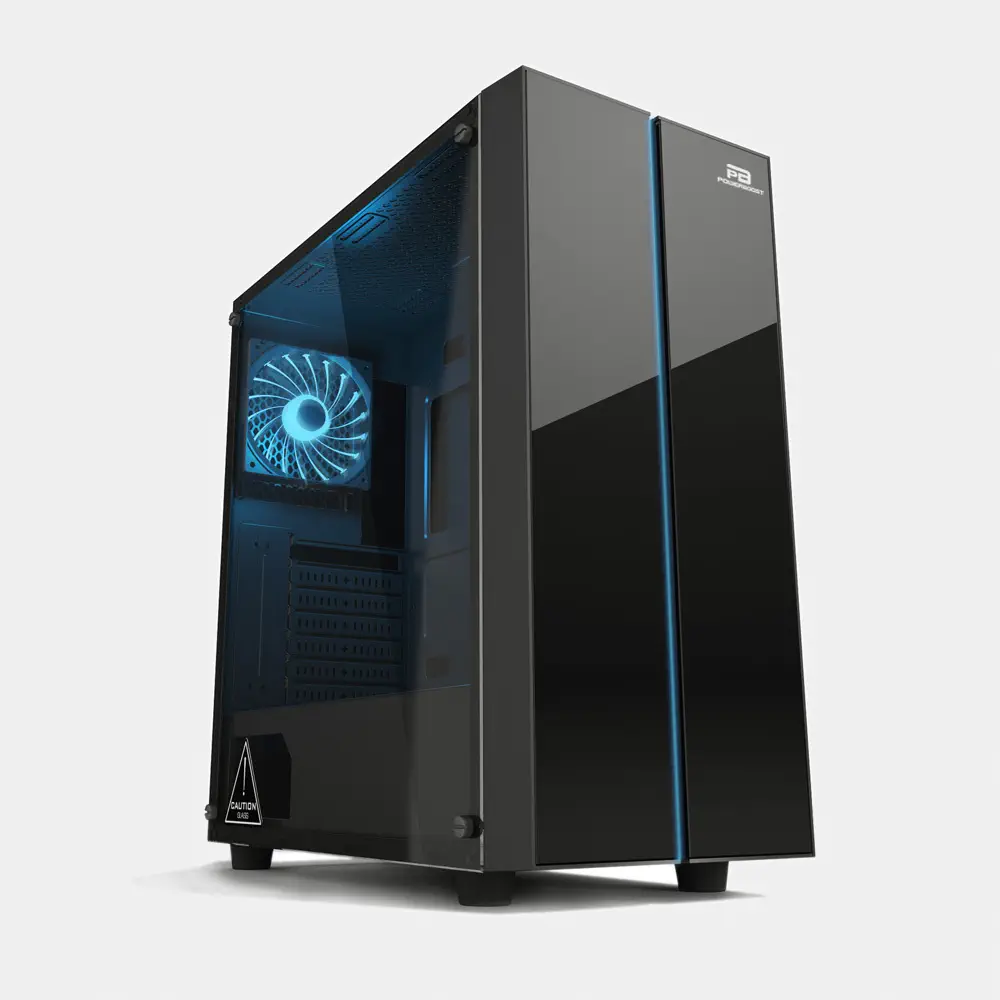 Power Boost JBST-X-53 Usb3.0 Cam Panelli RGB Fanlı Gaming Kasa (PSU Yok)