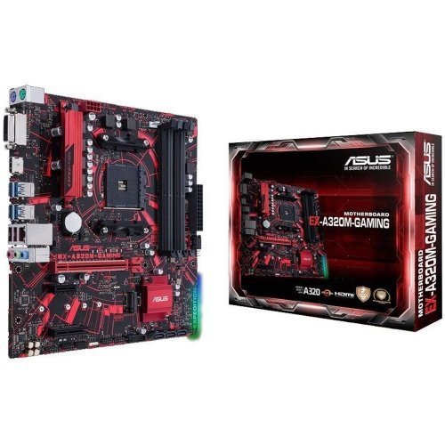 Asus EX-A320M-Gaming AMD A320 Soket AM4 DDR4 3200(OC)MHz mATX Gaming (Oyuncu) Anakart