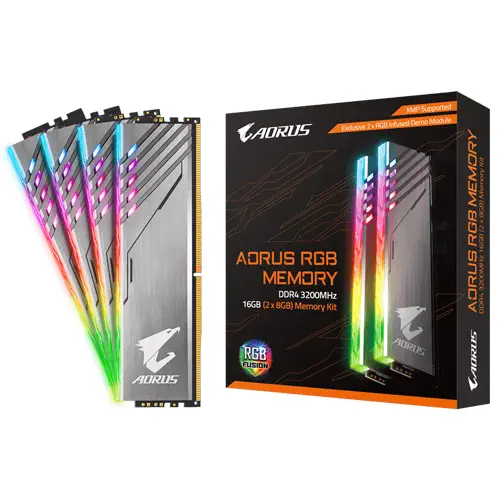 Gigabyte Aorus RGB 16GB (2x8GB) DDR4 3200MHz CL16 Dual Kit Gaming Ram (GP-AR32C16S8K2SU416R)