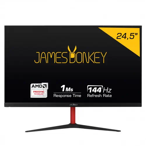 James Donkey JD25GM144 24.5″ 1ms 144Hz Full HD Gaming Monitör (FreeSync,Frameless, HDMI 2.0-144Hz) ″0″ Ölü Pixel Garantisi