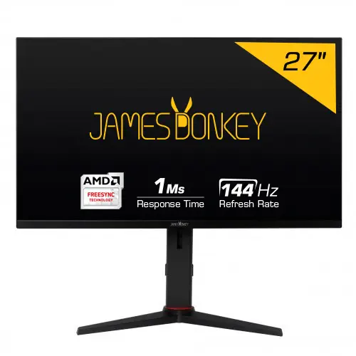 James Donkey JD27GM144 27″ 1ms 144Hz(HDMI 2.0) Full HD Pivot Gaming Monitör (FreeSync, Frameless, HDMI 2.0-144Hz) ″0″ Ölü Pixel Garantisi