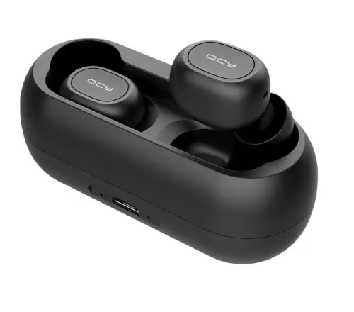 QCY T1C Çift Mikrofonlu Şarj Edilebilir Bluetooth V5.0 Siyah Telefon Kulaklığı - 2 Yıl Resmi Distribütör Garantili