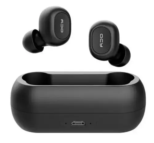 QCY T1C Çift Mikrofonlu Şarj Edilebilir Bluetooth V5.0 Siyah Telefon Kulaklığı - 2 Yıl Resmi Distribütör Garantili