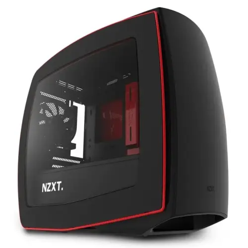 NZXT Manta CA-MANTW-M2 Siyah Kırmızı Pencereli USB3.0 Mini-ITX Kasa 3XFan/5x Fan Yuvası/Toz Filtresi