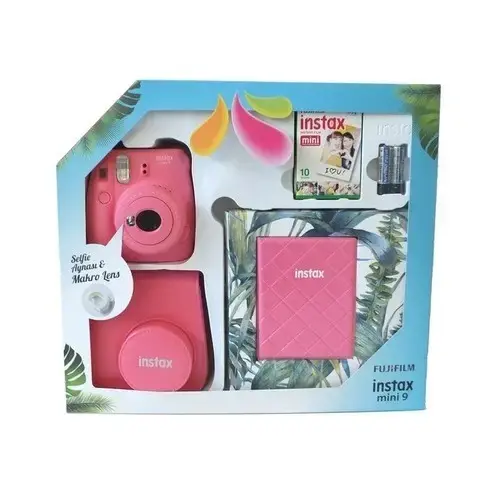 Fujifilm Instax Mini 9 Kit - Pembe (Instax Makine + 10`lu Film + Albüm + Çanta)