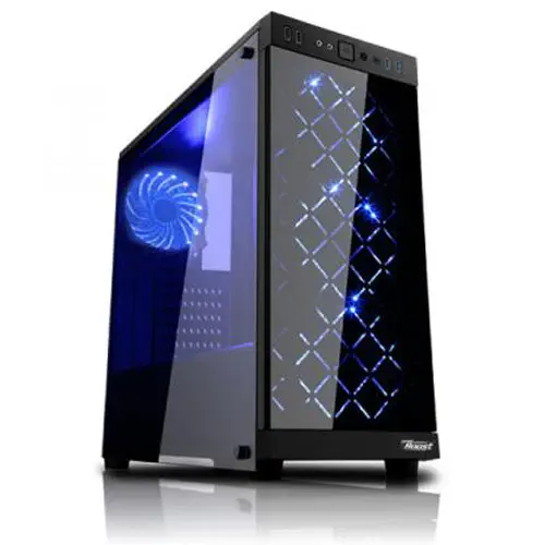 Power Boost Elegance Serisi VK-G1006B Mavi LED Fan USB 3.0 Temperli Cam Panel Mid-Tower Gaming Kasa