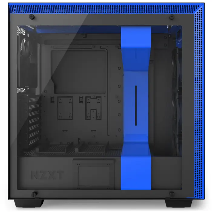 NZXT H700i CA-H700W-BL Pencereli RGB Akıllı Mat Siyah-Mavi Mid-Tower Kasa