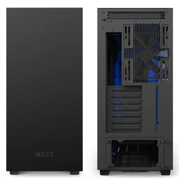 NZXT H700i CA-H700W-BL Pencereli RGB Akıllı Mat Siyah-Mavi Mid-Tower Kasa