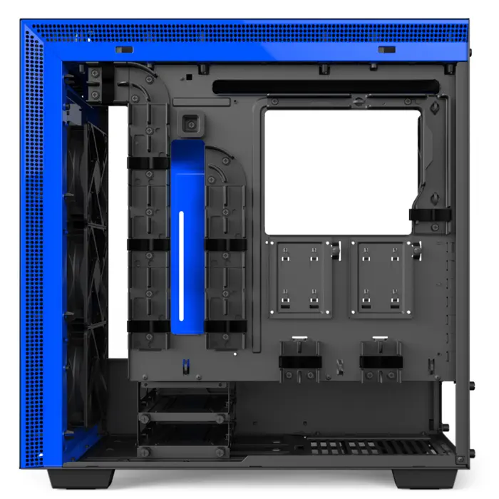 NZXT H700i CA-H700W-BL Pencereli RGB Akıllı Mat Siyah-Mavi Mid-Tower Kasa