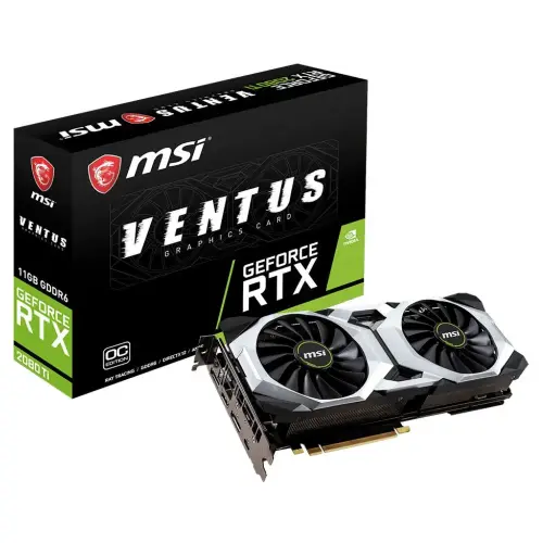 MSI GeForce RTX 2080 Ti Ventus 11G OC 11GB GDDR6 352Bit DX12 Gaming Ekran Kartı