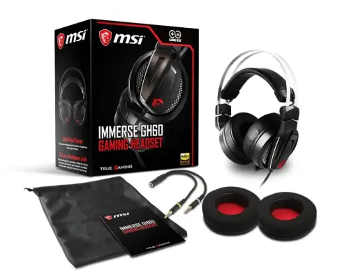 MSI Immerse GH60 Hi-Res 50mm 2M Kablo Kumanda Gaming Kulaklık