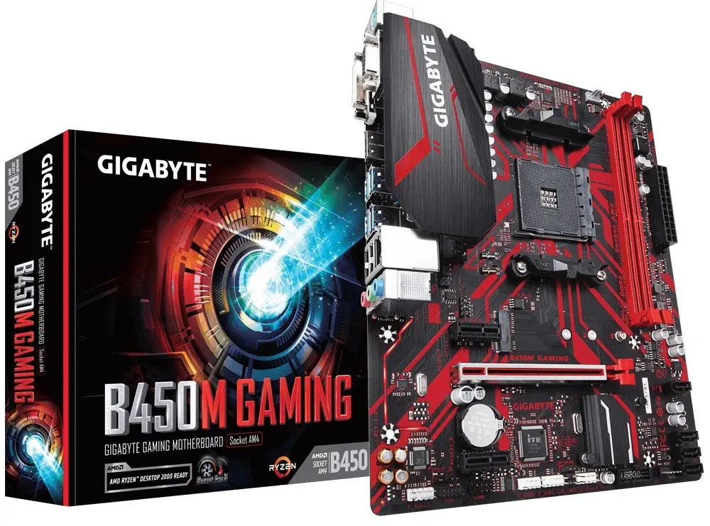 Gigabyte B450M Gaming AMD B450 Soket AM4 DDR4 3200(OC)MHz mATX Gaming(Oyuncu) Anakart