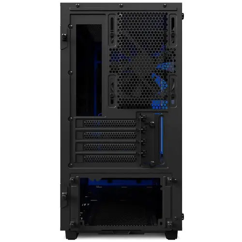 NZXT H400 CA-H400B-BL Siyah Mavi Temp. Cam USB3.1 m-ATX Kasa 3XFan/5x Fan Yuvası/Toz Filtresi