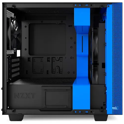 NZXT H400 CA-H400B-BL Siyah Mavi Temp. Cam USB3.1 m-ATX Kasa 3XFan/5x Fan Yuvası/Toz Filtresi