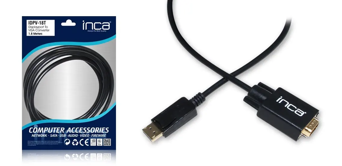 Inca IDPV-18T DisplayPort To VGA Çevirici Adaptör