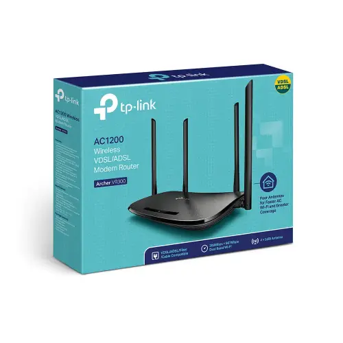 Tp-Link Archer VR300 1200 Dual Bant Gigabit VDSL Modem