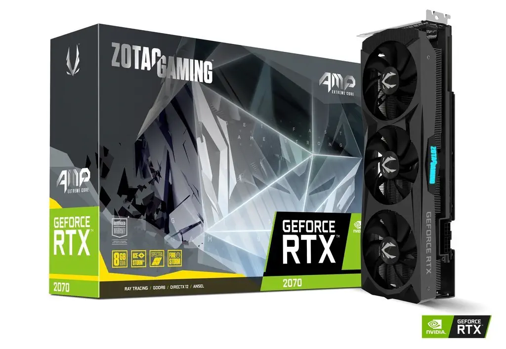 Zotac Gaming GeForce RTX 2070 AMP Extreme Core ZT-T20700C-10P GeForce RTX 2070 8GB GDDR6 256Bit DX12 Gaming Ekran Kartı