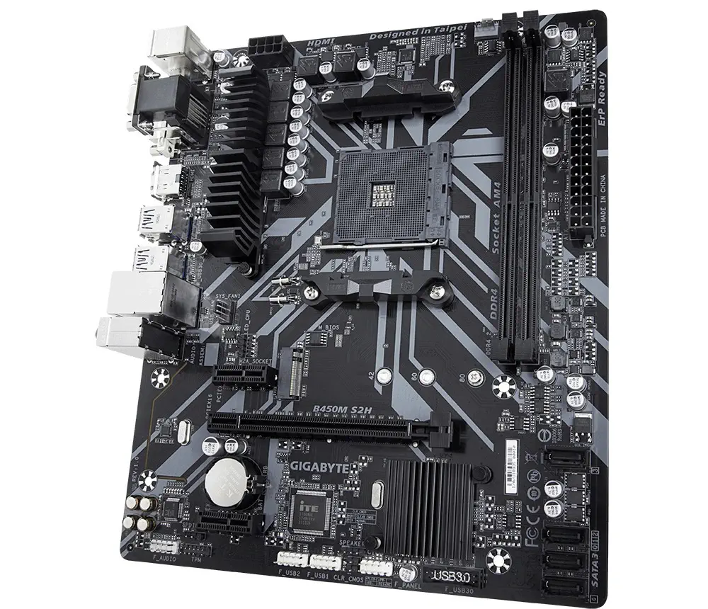 Gigabyte B450M S2H AMD B450 Soket AM4 DDR4 3600(O.C.)Mhz mATX Anakart