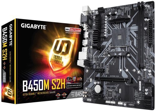 Gigabyte B450M S2H AMD B450 Soket AM4 DDR4 3600(O.C.)Mhz mATX Anakart 