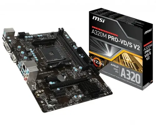 MSI A320M PRO-VD/S V2 AMD A320 Soket AM4 DDR4 2667Mhz mATX Anakart