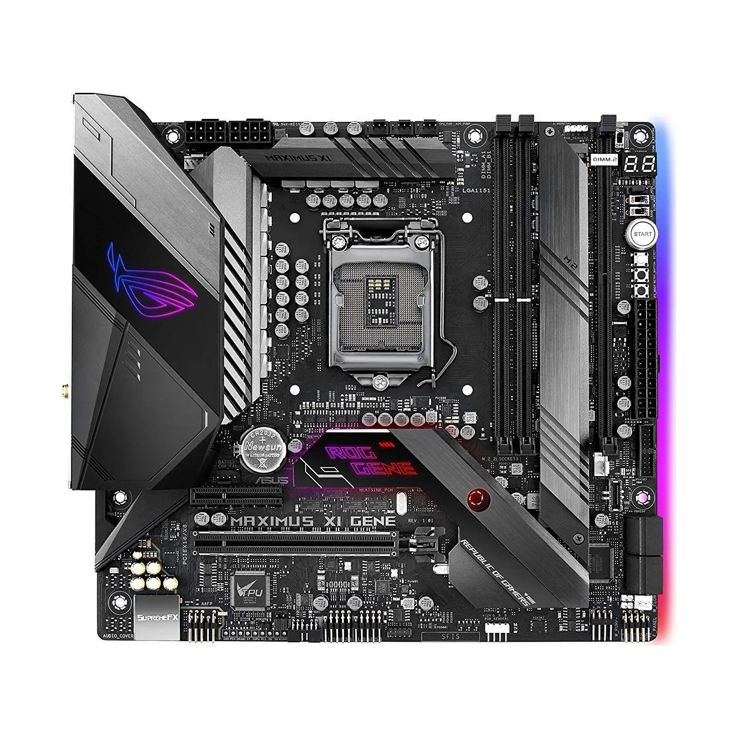 Asus ROG Maximus XI Gene Intel Z390 Soket 1151 DDR4 4800(OC)MHz mATX Gaming Anakart