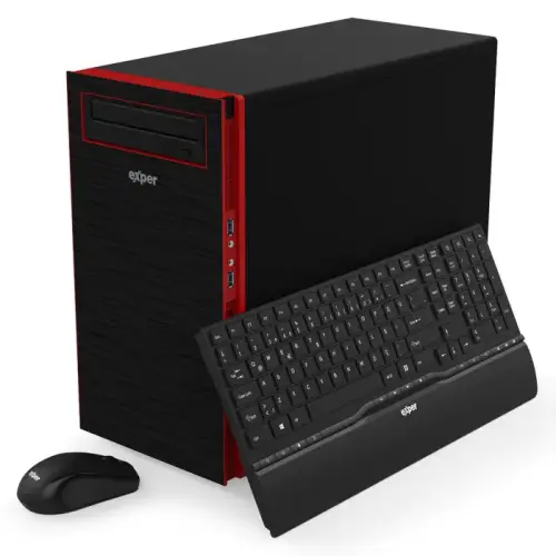 Exper Active DEX386 G2 Intel Core i3-7100 3.90GHz 4GB DDR4 1TB 2GB GeForce GT 710 Win10 Home Masaüstü Bilgisayar