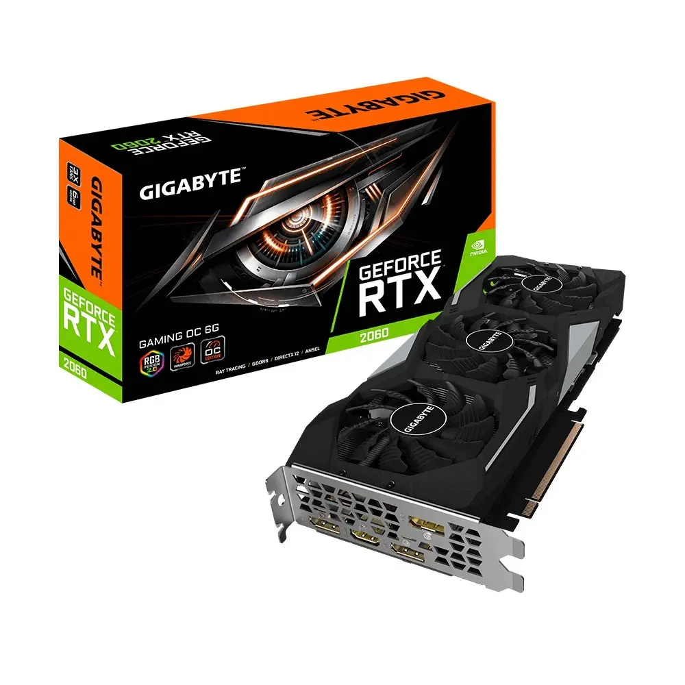 Gigabyte GV-N2060GAMING OC 6GD GeForce RTX 2060 Gaming OC 6G 6GB GDDR6 192Bit DX12 Gaming Ekran Kartı