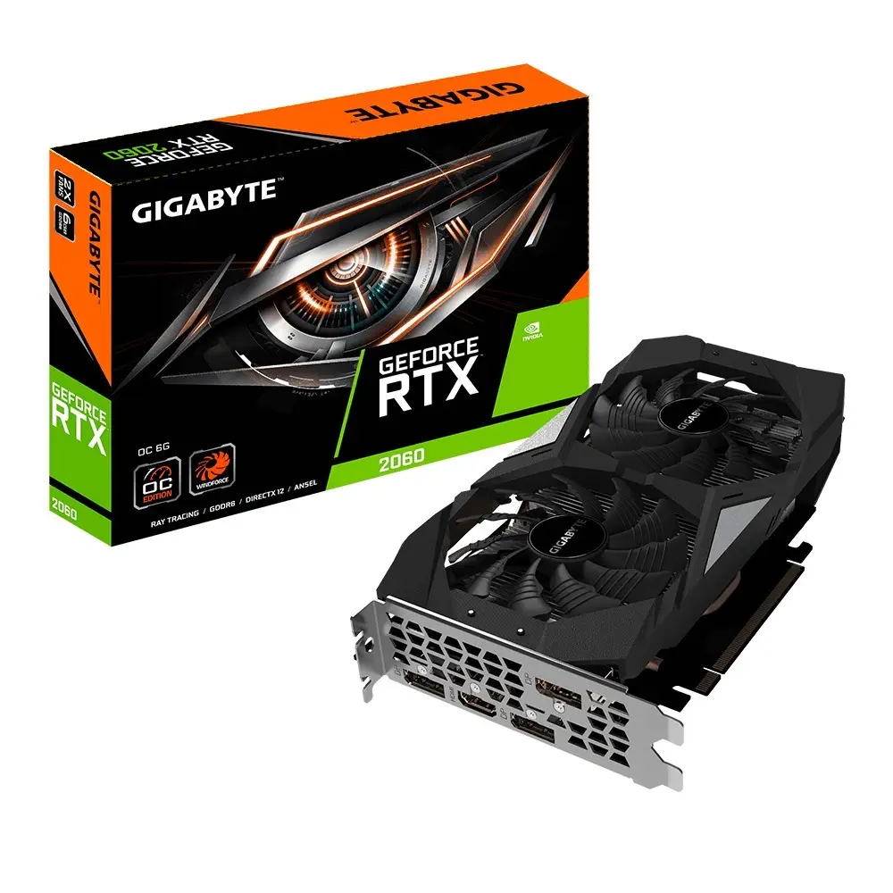 Gigabyte GV-N2060OC-6GD GeForce RTX 2060 6GB GDDR6 192Bit DX12 Gaming Ekran Kartı