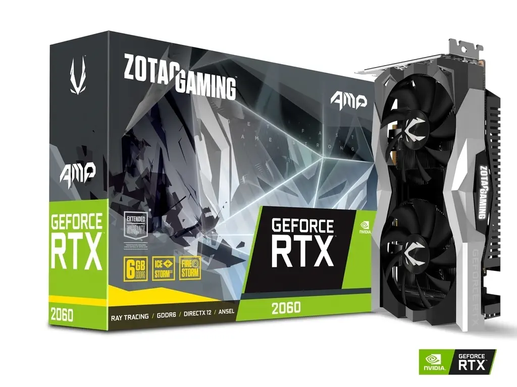 Zotac Gaming RTX 2060 AMP ZT-T20600D-10M 6GB GDDR6 192Bit DX12 Gaming Ekran Kartı