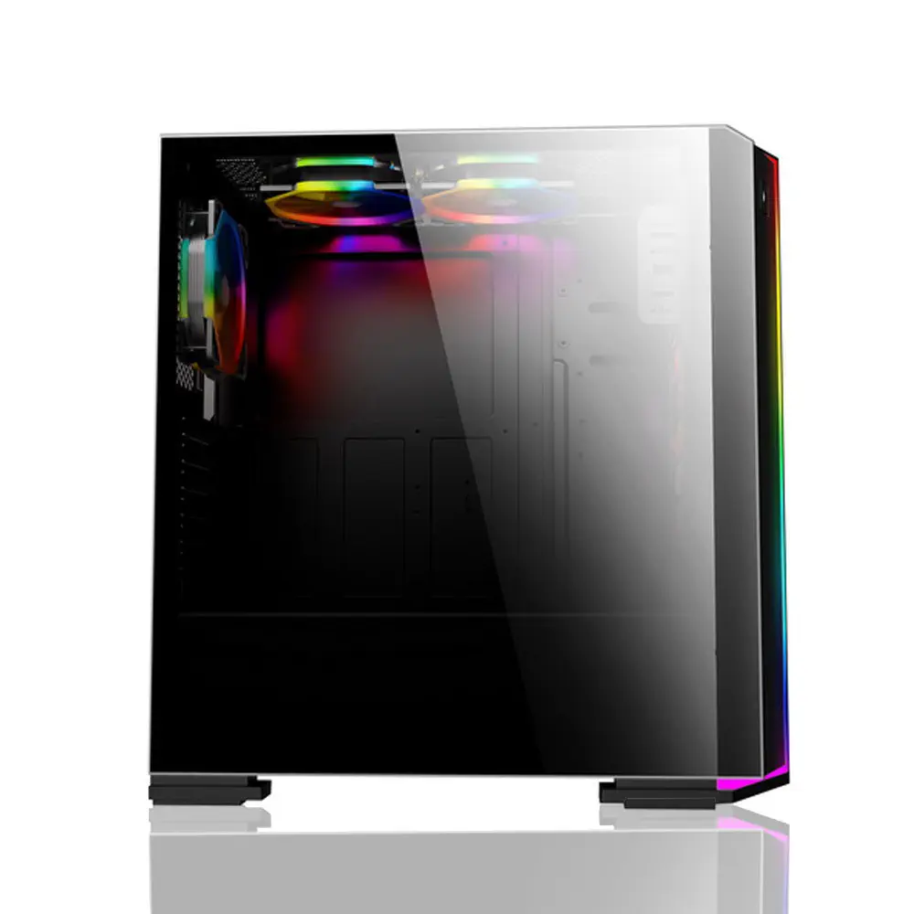 Power Boost JBST-VKG3906S Siyah Rainbow RGB Fan Strip Gaming Kasa (PSU Yok)