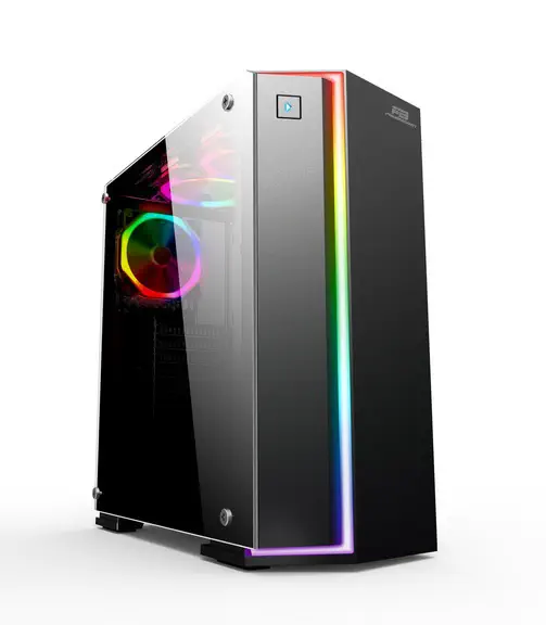 Power Boost JBST-VKG3906S Siyah Rainbow RGB Fan Strip Gaming Kasa (PSU Yok)