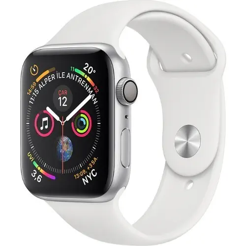Apple Watch Series 4 GPS 40 mm Gümüş Alüminyum Kasa ve Beyaz Spor Kordon MU642TU/A - Apple Türkiye Garantili