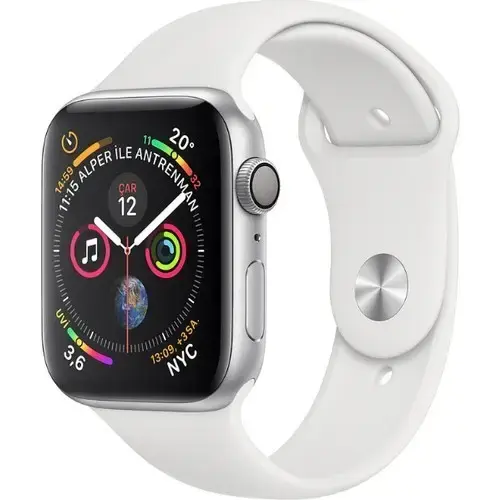 Apple Watch Series 4 GPS 40 mm Gümüş Alüminyum Kasa ve Beyaz Spor Kordon MU642TU/A - Apple Türkiye Garantili
