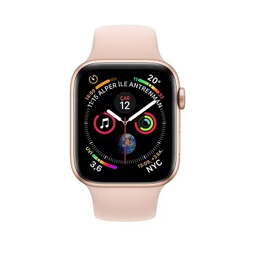 Apple Watch Series 4 GPS 40 mm Altın Rengi Alüminyum Kasa ve Kum Pembesi Spor Kordon MU682TU/A - Apple Türkiye Garantili