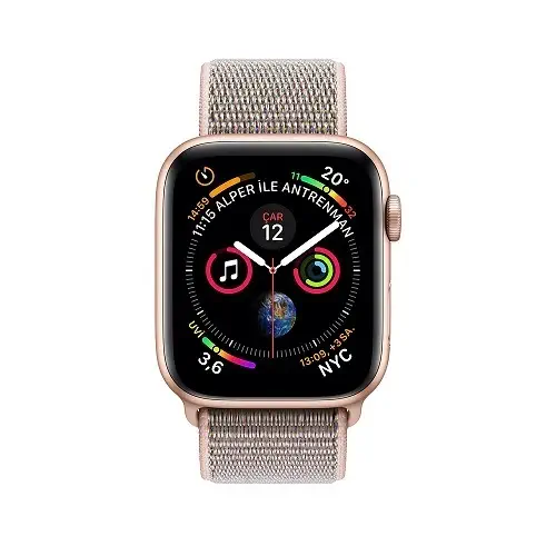 Apple Watch Series 4 GPS 40mm Altın Alüminyum Kasa ve Kum Pembesi Spor Loop MU692TU/A - Apple Türkiye Garantili