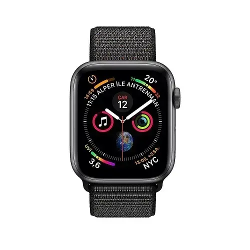 Apple Watch Series 4 GPS 44mm Uzay Grisi Alüminyum Kasa ve Siyah Spor Loop MU6E2TU/A - Apple Türkiye Garantili