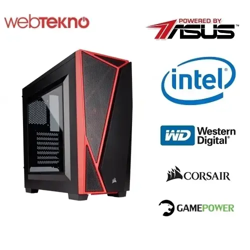 Thanatos 8150 [webtekno] | i3-8100 ASUS Cerberus GTX 1050 Ti O4G 8GB DDR4 1TB HDD Gaming Bilgisayar [Teşhir]