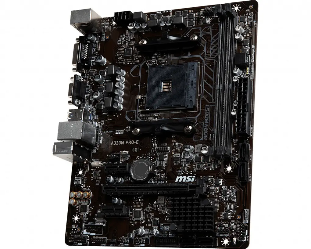 MSI A320M PRO-E AMD A320 Soket AM4 DDR4 3200(OC)Mhz mATX Anakart