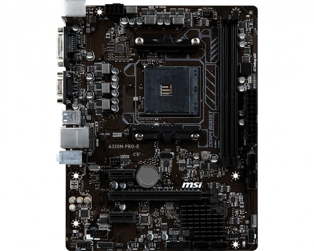 MSI A320M PRO-E AMD A320 Soket AM4 DDR4 3200(OC)Mhz mATX Anakart